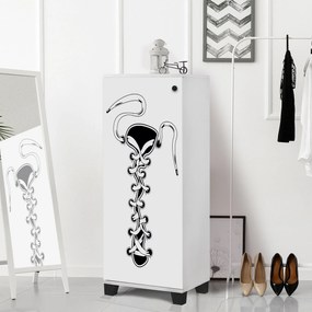 Sapateira Filinta – Branco/Preto – 50 cm x 127 cm x 38 cm