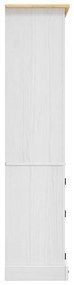 Guarda-louças Corona em pinho mexicano 80x40x170 cm branco