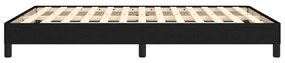 Estrutura de cama sem colchão 140x200 cm tecido preto