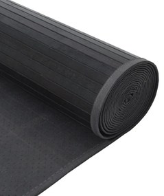 Tapete retangular 60x300 cm bambu cinzento