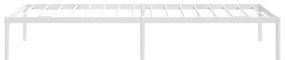 Estrutura de cama 75x190 cm metal branco