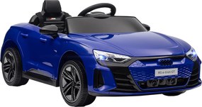 HOMCOM Carro Elétrico Infantil 12V Audi RS E-tron GT – Comando Parental, Luzes e Sons – Azul Escuro | Aosom Portugal