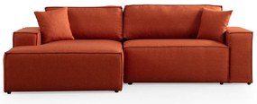 Sofá-Cama de Canto Pırlo – Laranja – 260x78x170 cm