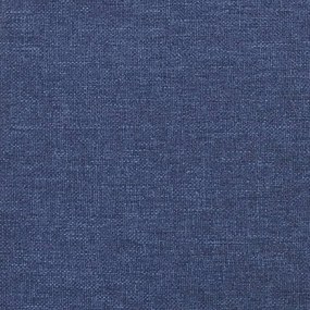 Cama com molas/colchão 160x200 cm tecido azul