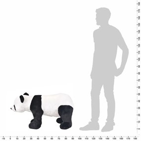 Brinquedo de montar panda peluche preto e branco XXL