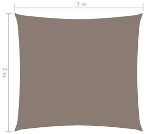 Para-sol estilo vela tecido oxford quadrado 7x7 m cinza-acast.