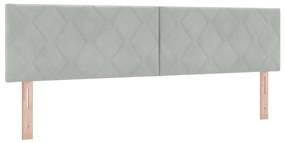 Cama Box com Colchão vidaXL Cinza Claro 180x200 cm em Veludo