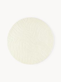 Tapete redondo em lã artesanal Aaron