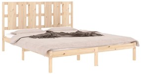 Estrutura de cama 160x200 cm pinho maciço