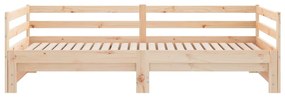 Sofá-cama de puxar 2x(90x200) cm pinho maciço