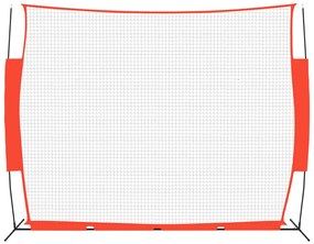 Rede basebol portátil 369x107x271 aço/poliéster vermelho/preto