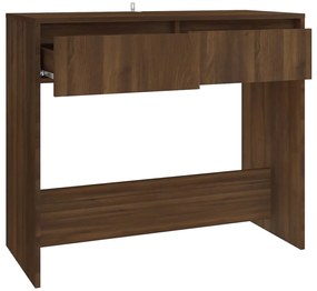 Mesa consola derivados de madeira carvalho castanho
