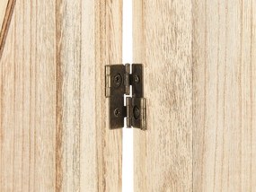Biombo com 4 painéis em madeira castanha clara 170 x 163 cm RIDANNA Beliani