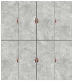 Cama com Arrumação vidaXL Cinza Concreto 180x200 cm