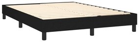 Estrutura de cama sem colchão 140x200 cm tecido preto