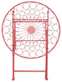 Mesa de jardim em metal vermelho ø 70 cm SCARIO Beliani