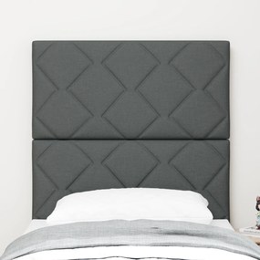 Cabeceira vidaXL Design Blocos de Diamante Cinza Escuro 80 cm Tecido,