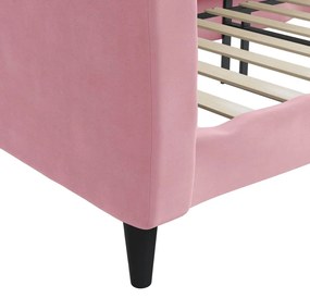 Sofá-cama 90x200 cm veludo rosa