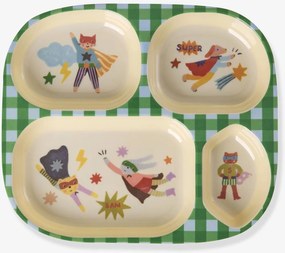 Prato de melamina HERO rice quadrados verde