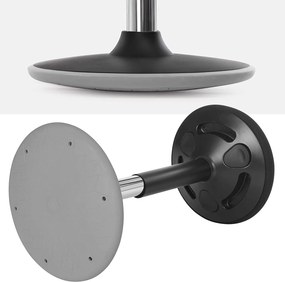 Banco de trabalho escritório 360° 60-85 cm preto