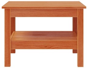 Mesa de centro 55x55x40 cm madeira pinho maciça castanho mel