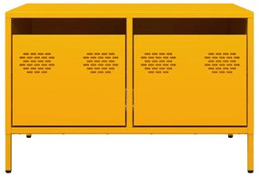 Móvel de TV 68x50x43,5 cm aço laminado a frio amarelo mostarda