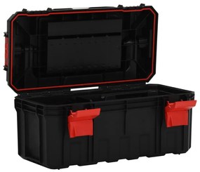 Caixa de ferramentas 55x28x26,5 cm preto e vermelho
