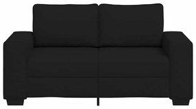 Sofá de 2 lugares tecido 120 cm preto