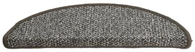 Tapete/carpete para degraus 15 pcs 65x21x4 cm antracite