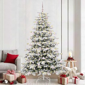 vidaXL Árvore de Natal Articulada Artificial Branco 240 cm PE e PVC
