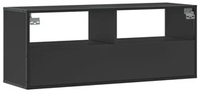 Móvel para TV 100x31x39,5 cm derivados de madeira/metal preto