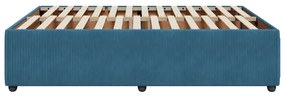Estrutura de cama 140x190 cm veludo azul