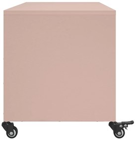 Móvel de TV 100,5x39x43,5 cm aço laminado a frio rosa