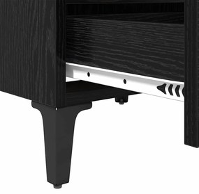 Mesas de Cama 2 pcs Carvalho Preto 40x35x50 cm Madeira Engenharia