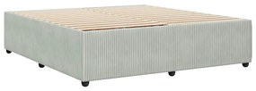 Estrutura de cama sem colchão 180x200 cm veludo cinzento-claro
