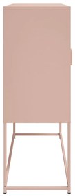 Aparador alto 100,5x39x107 cm aço rosa