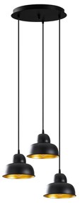 Chandelier Berceste – Preto – 40 cm de diâmetro, 110 cm de altura