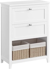 Móvel de casa de banho com divisórias reguláveis 80 x 35 x 60 cm branco