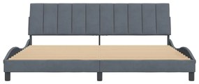 Estrutura de cama sem colchão 200x200 cm veludo cinzento-escuro