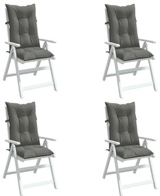vidaXL Almofadões para cadeiras altas 4 pcs mesclado tecido
