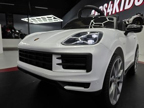 Carro Infantil bateria 12V Porsche Cayenne, pneus EVA Branco