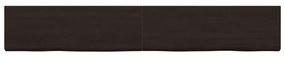 Tampo de mesa 180x40x(2-4) cm carvalho tratado castanho-escuro