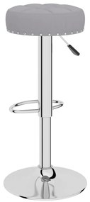 Bancos de bar 2 pcs tecido cinzento
