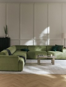 Sofá de canto XL em bombazina Melva