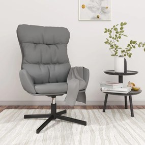 341190 vidaXL Poltrona reclinável couro artificial antracite