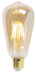 Lâmpada de filamento LED regulável E27 ST64 goldline 5W 380 lm 2200K