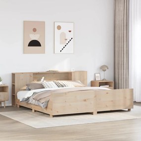 vidaXL Cama sem colchão 180x200 cm madeira de pinho maciça
