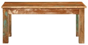 Mesa de centro 100x55x45 cm madeira recuperada maciça