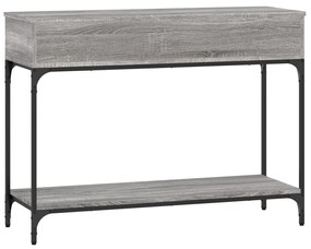 Mesa consola 100x34,5x75cm derivados de madeira cinzento sonoma