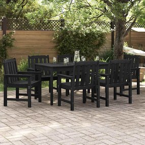 vidaXL Cadeira de Jardim 6 pcs Preto 65.5 x 59 x 88 cm Polietileno